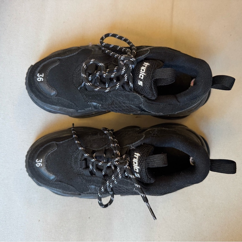 Balenciaga Triple S Black Sneakers - Picture 6 of 8